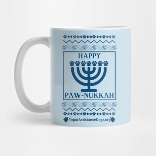 Happy Paw-Nukkah - Hanukkah Sweater (Dark Print) Mug